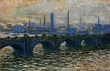 Famous Bridge Paintings - Waterloo Bridge Misty Morning